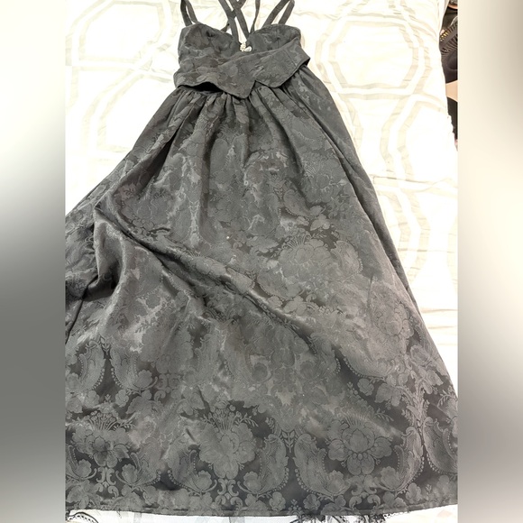 Jessica McClintock Black Floral Holiday Dress. Size 5/6. - Picture 1 of 16